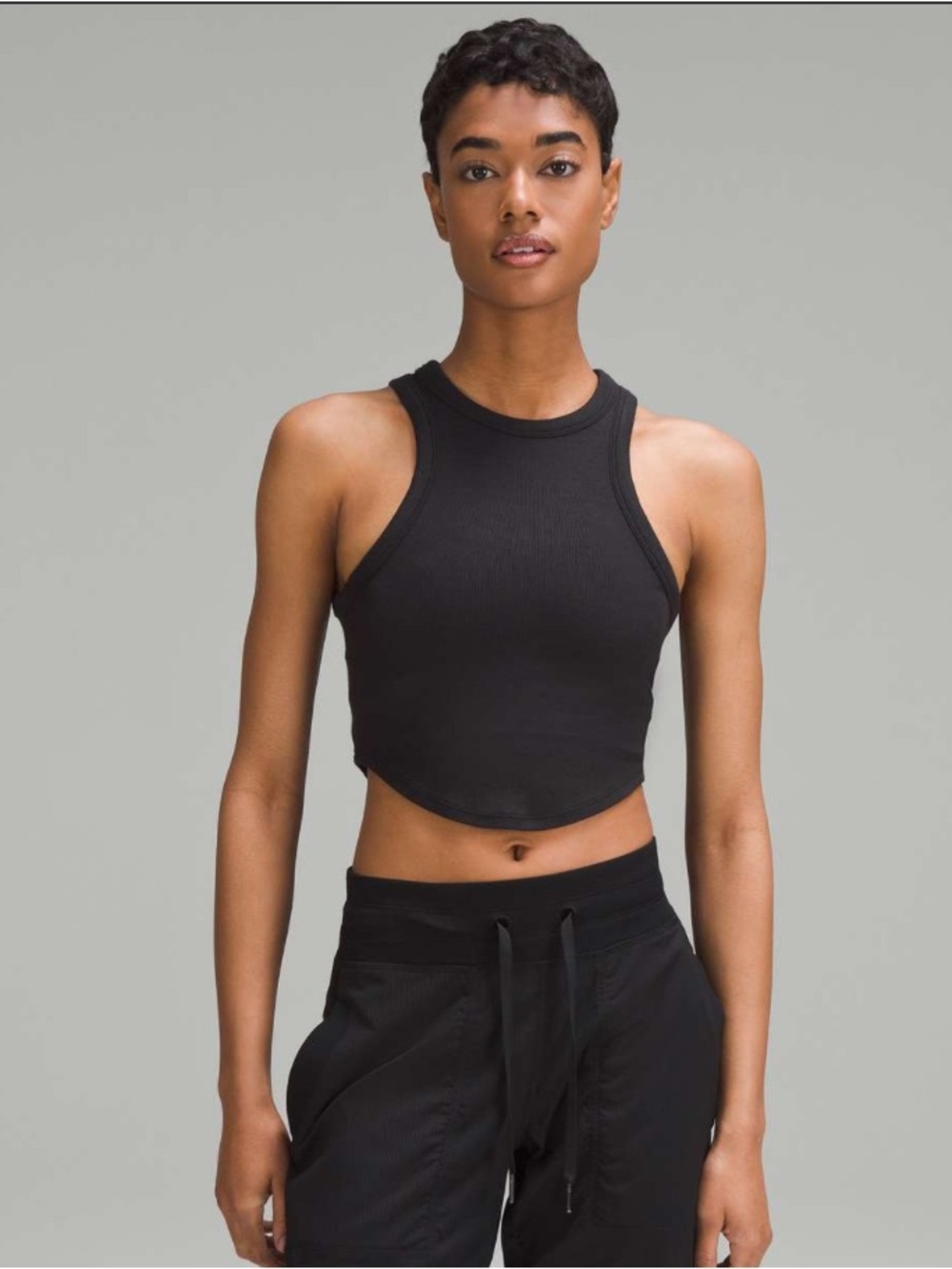 NWT Lululemon Hold Tight Cropped Tank Top
Black